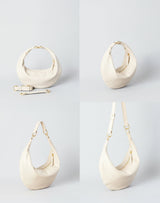 hyer goods ring bag convertible leather hobo bag#color_off-white