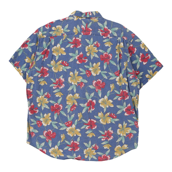 Vintage blue L.L.Bean Hawaiian Shirt - mens x-large