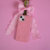 Bubblegum Pink Rosettes iPhone 15 Pro Max Case