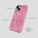 Bubblegum Pink Rosettes iPhone 15 Case