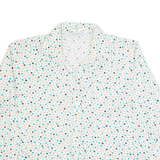 SAINT-HONORE Womens Shirt Cream 90s Spotted Long Sleeve M