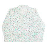 SAINT-HONORE Womens Shirt Cream 90s Spotted Long Sleeve M