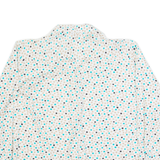 SAINT-HONORE Womens Shirt Cream 90s Spotted Long Sleeve M