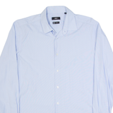 BOSS HUGO BOSS Slim Fit Mens Plain Shirt Blue Long Sleeve L