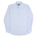 BOSS HUGO BOSS Slim Fit Mens Plain Shirt Blue Long Sleeve L