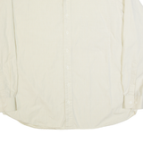 CANDA Mens Plain Shirt Cream 90s Long Sleeve XL