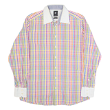 PIERRE CARDIN Mens Shirt Red Gingham Long Sleeve L
