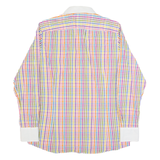 PIERRE CARDIN Mens Shirt Red Gingham Long Sleeve L