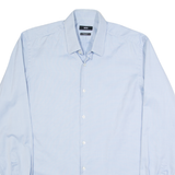 HUGO BOSS Mens Plain Shirt Blue Long Sleeve L