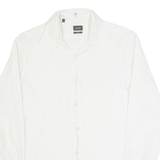 JOOP! Slim Fit Mens Shirt White Striped Long Sleeve M