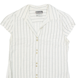 COLUMBIA Womens Shirt Cream Striped M