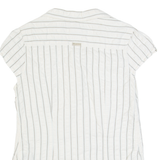 COLUMBIA Womens Shirt Cream Striped M
