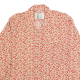 SPACE DEPARTMENT Mens Shirt Beige 90s Floral Long Sleeve L