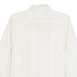 TOMMY HILFIGER Womens Shirt Cream Striped Long Sleeve M
