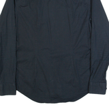 TOMMY HILFIGER Slim Fit Mens Plain Shirt Black Long Sleeve L