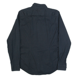 TOMMY HILFIGER Slim Fit Mens Plain Shirt Black Long Sleeve L