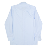 OLYMP Mens Plain Shirt Blue Long Sleeve M