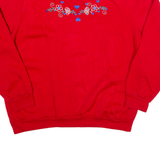 BLAIR Mens Sweatshirt Red High Neck USA L