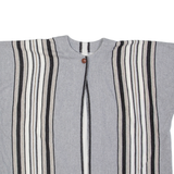 BON TON Poncho Style Womens Jacket Grey Striped XL