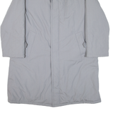 LOUISODER Mens Overcoat Coat Grey L