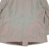Womens Blazer Jacket Green Houndstooth M