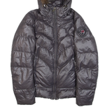 NAPAPIJRI Insulated Mens Puffer Jacket Green Hooded M