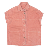 Womens Denim Gilet Pink L
