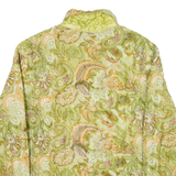 Womens Quilted Jacket Green Paisley M