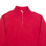 FILA Mens Sweatshirt Red 1/4 Zip L