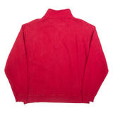 FILA Mens Sweatshirt Red 1/4 Zip L