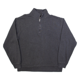 FILA Mens Sweatshirt Grey 1/4 Zip L