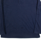 CALVIN KLEIN Mens Sweatshirt Blue 1/4 Zip 2XL