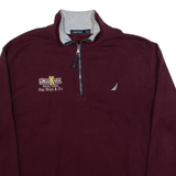 NAUTICA Mens Sweatshirt Maroon 1/4 Zip XL
