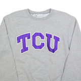 CHAMPION TCU Mens Sweatshirt Grey USA S