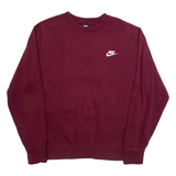NIKE Mens Sweatshirt Maroon S