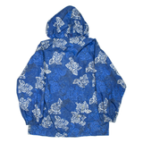 Mens Rain Jacket Blue Crazy Pattern M