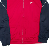 NIKE Mens Track Jacket Red Colourblock XL