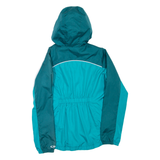 CHAMPION Womens Rain Jacket Blue Hooded Colourblock M