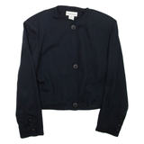 MODISSA Cropped Womens Jacket Black Viscose M