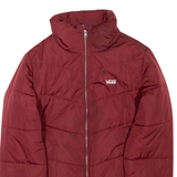 VANS Womens Puffer Jacket Maroon L