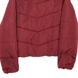 VANS Womens Puffer Jacket Maroon L