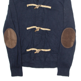 TOMMY HILFIGER Mens Jumper Blue Roll Neck Tight Knit M