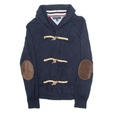 TOMMY HILFIGER Mens Jumper Blue Roll Neck Tight Knit M