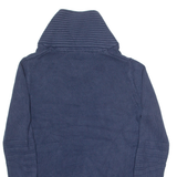 TOMMY HILFIGER Mens Jumper Blue Roll Neck Tight Knit S