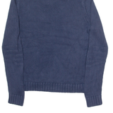 TOMMY HILFIGER Mens Jumper Blue Roll Neck Tight Knit S