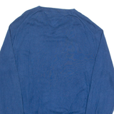 TOMMY HILFIGER Mens Jumper Blue V-Neck Tight Knit L