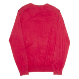TOMMY HILFIGER Mens Jumper Red Tight Knit XL
