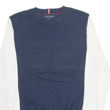 TOMMY HILFIGER Mens Jumper Blue Tight Knit S