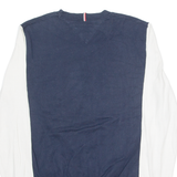 TOMMY HILFIGER Mens Jumper Blue Tight Knit S