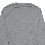 POLO RALPH LAUREN Slim Fit Mens Jumper Grey Tight Knit Wool 2XL